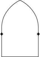 Minimalistic linear arches frame, elements and illustrations in simple linear style vector