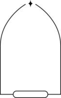 Minimalistic linear arches frame, elements and illustrations in simple linear style vector