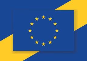 Vector Europian Union Flag. Country flag design. Flat vector flag.