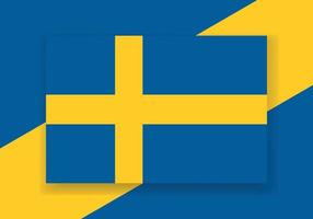 vector Suecia bandera. país bandera diseño. plano vector bandera.