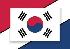 Vector South Korea Flag. Country flag design. Flat vector flag.