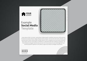 Minimal design layout. Editable square abstract modern geometric shape banner template for social media post promotion. vector