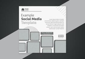 Minimal design layout. Editable square abstract modern geometric shape banner template for social media post promotion. vector