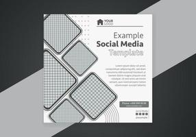 Minimal design layout. Editable square abstract modern geometric shape banner template for social media post promotion. vector