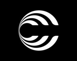 letra C iniciales monograma circulo redondo moderno futurista lujo sencillo mínimo vector logo diseño