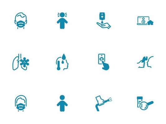 Simple vector icon on a theme disease, prevention