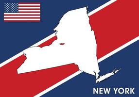 nuevo York - EE.UU, unido estados de America mapa vector modelo. blanco color mapa en bandera antecedentes para diseño, infografía - vector ilustración eps 10