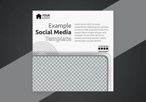 Minimal design layout. Editable square abstract modern geometric shape banner template for social media post promotion. vector