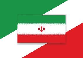 Vector Iran Flag. Country flag design. Flat vector flag.