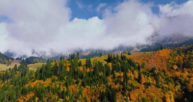 Aerial view of the beautiful autumn Swiss nature, Switzerland video