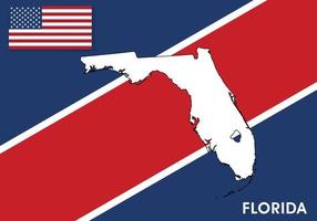 Florida - EE.UU, unido estados de America mapa vector modelo. blanco color mapa en bandera antecedentes para diseño, infografía - vector ilustración eps 10