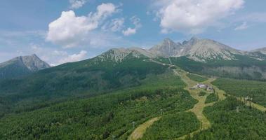 aérien vue de le Montagne lomnitsky bouclier. tatra montagnes, la slovaquie video