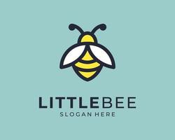 linda mascota dibujos animados gracioso abeja miel mosca ala abejorro dulce pequeño pequeño moderno vector logo diseño