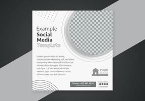 Minimal design layout. Editable square abstract modern geometric shape banner template for social media post promotion. vector