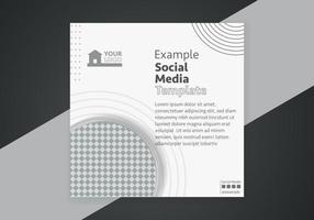 Minimal design layout. Editable square abstract modern geometric shape banner template for social media post promotion. vector