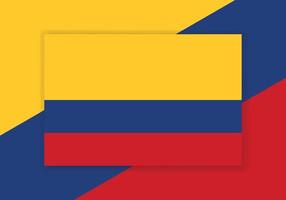 Vector Colombia Flag. Country flag design. Flat vector flag.