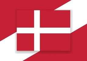 Vector Denmark Flag. Country flag design. Flat vector flag.