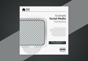 Minimal design layout. Editable square abstract modern geometric shape banner template for social media post promotion. vector