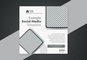 Minimal design layout. Editable square abstract modern geometric shape banner template for social media post promotion. vector