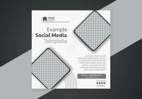 Minimal design layout. Editable square abstract modern geometric shape banner template for social media post promotion. vector