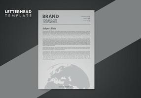 Corporate Business world concept Letterhead, Elegant and minimalist style letterhead template design full Vector. vector