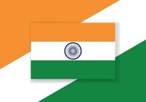 Vector India Flag. Country flag design. Flat vector flag.