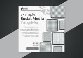 Minimal design layout. Editable square abstract modern geometric shape banner template for social media post promotion. vector