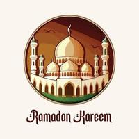 Ramadán kareem islámico lleno color diseño vector