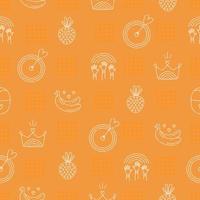 Lgbt seamless pattern, vector, orange background vector