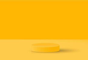 Abstract 3d podium for product presentation with geometric shapes, Empty round podium,Platforms for product presentation and shadows and light. vector
