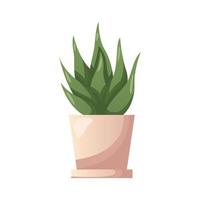 Cactus succulent houseplant in pot. Indoor potted house plant in flowerpot. Home garden, greenhouse, florarium, gardening lover. Domestic store poster, banner, flyer, advertising, promo. vector