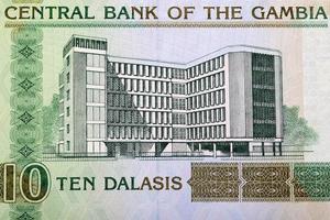 Central Bank of The Gambia headquarters in  Banjul from money photo