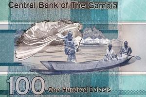 Fishermen from Gambian money photo