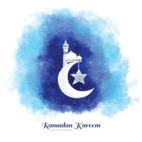 Ramadan Kareem celebration greeting card background vector