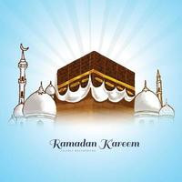 Happy holiday ramadan kareem festival card background vector