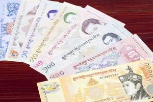 Bhutanese money a business background photo