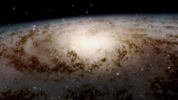 milchig Weg Galaxis Raum Flug, Zoomen aus video