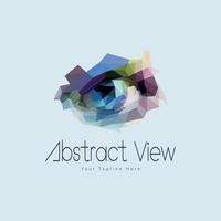 Abstract Eyes View mosaic logo template design for brand or company and other vector