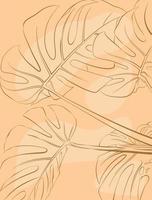 silhouette of plants with light vintage tones, vector illustration