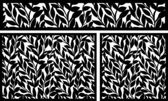 window frames with leaf designs, vectorized in different sizes vector