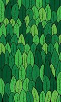 textured vector background with plant leaves, green tones, vertical format