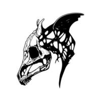 A collection of animal skull bone line art illustrations, perfect for adding a touch of nature-inspired darkness to any project vector