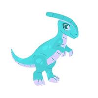 Cute cartoon dinosaur isolated on a white background. vector