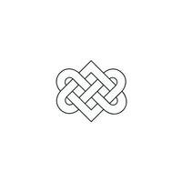 Celtic Knot Tattoo Pattern Hand Drawn Coloring Symbol Vector