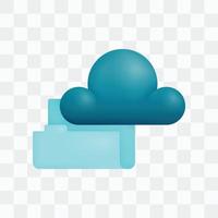 vector icono con 3d hacer estilo de nubes y carpetas para almacenamiento archivos y documentos en nube informática servidores en archivo y organizado en carpetas lata ser usado para anuncios, póster, puesta en marcha aplicaciones, web