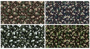 Modern Pixelated Digital fashionable camouflage pattern, vector illustration print. Seamless vector wallpaper background