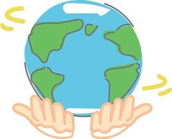 Macro Earth Day Iconic Icon Vector for Printing on Clothes or Your Brand New Keychains