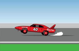 Clásico valores coche carreras es Listo a carrera en ilustración vector estilo.