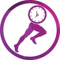 hora correr vector logo modelo. esta diseño utilizar reloj y para símbolo. adecuado para gestión.