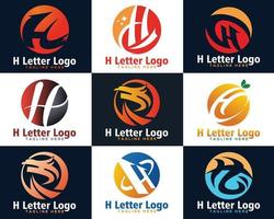Creative business letter H logo design vector